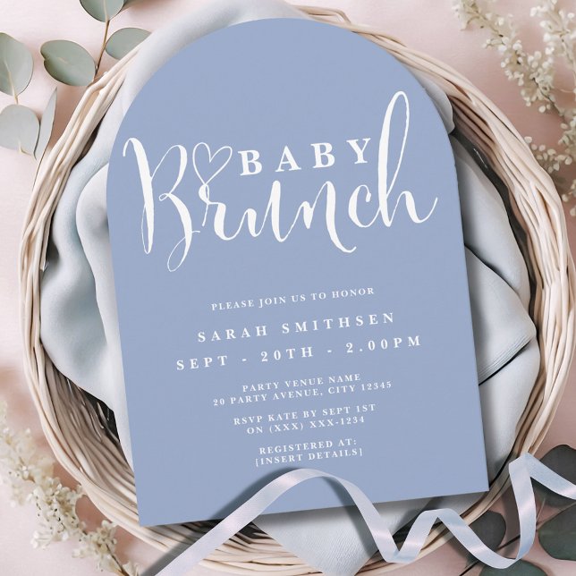 Invitación Bebé Brunch Shower - Boys Dusty Blue (Subido por el creador)