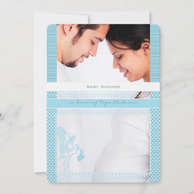 Invitación Bebé Bump Photo Baby Shower (Anverso)