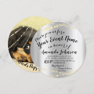 Invitación Bebé cachorro ducha de perro nuevo Foto Rosa Dorad