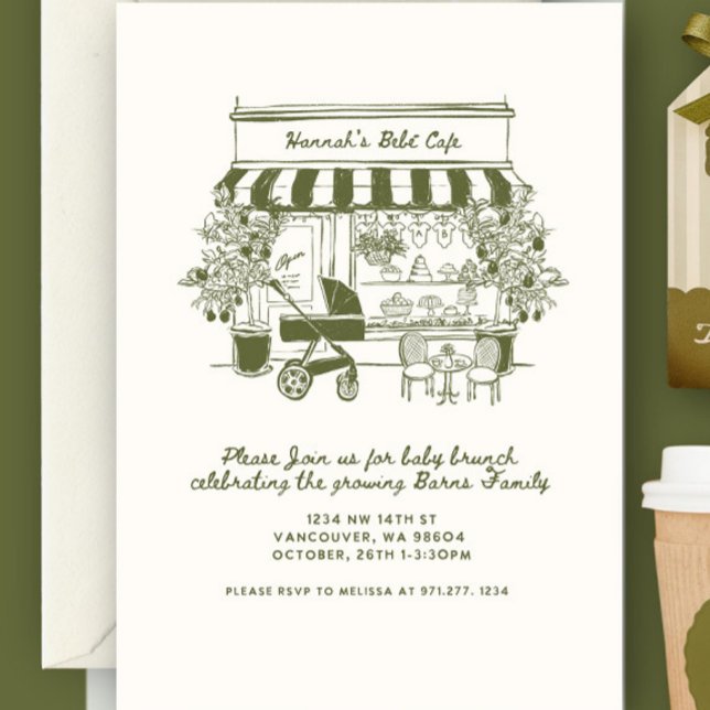 Invitación Bebe Cafe | baby está en preparación | BAB temátic (Subido por el creador)