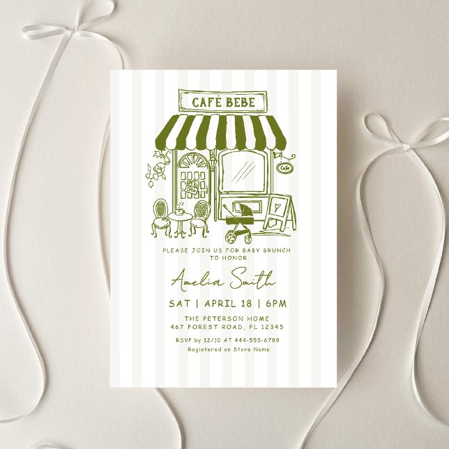 Invitación Bebe Cafe Hogar Café temático Ducha bebé (Subido por el creador)