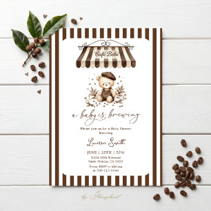 Invitación Bebe Café, Un bebé está en camino Fiesta de Bebé