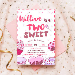 Invitación Bebé Candy Two Sweet Fiesta
