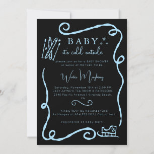 Invitación Bebé caprichoso hace frío fuera de Baby Shower