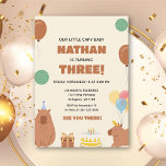 Invitación Bebé capy marrón Capybara Kids Divertido cumpleaño<br><div class="desc">Presentamos nuestra encantadora invitación al cumpleaños del bebé capy marrón Capybara Kids. Este adorable diseño cuenta con un pequeño y dulce capibara en un llamativo esquema de color marrón, perfecto para una divertida celebración de cumpleaños. La invitación capta el espíritu lúdico de la infancia con su delicioso ilustracion, que hará...</div>