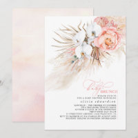 Bebé chica Baby Shower Pink Floral Pampas Grasa