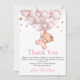 Invitación Bebé Chica Bear Boho Bearly Wait Sweet Gracias