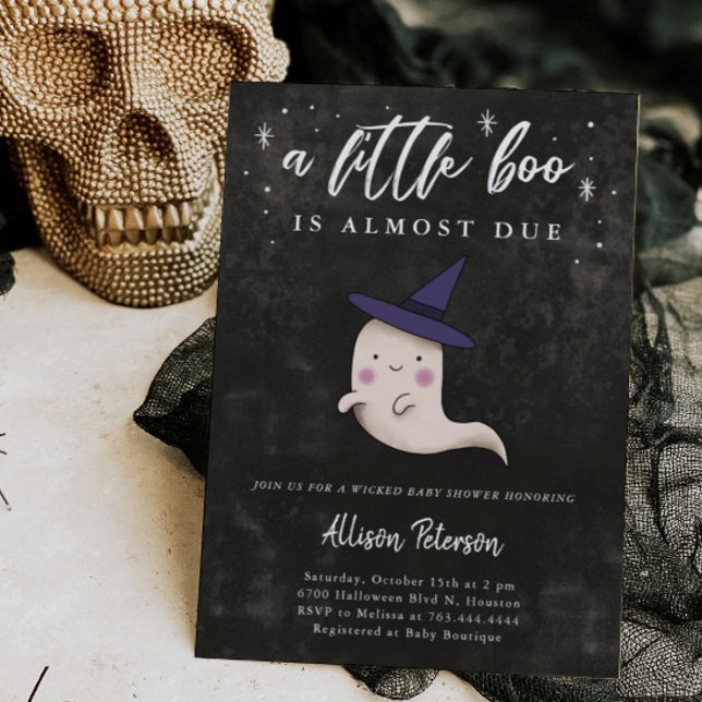 Invitación Bebé Chica Fantasma Halloween Shower Little Boo (Subido por el creador)