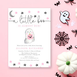 Invitación Bebé chica halloween otoño linda ducha fantasma