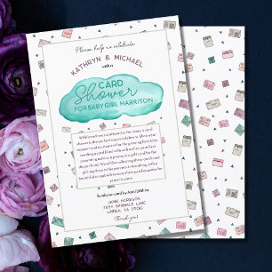 Invitación Bebé Chica Sprinkle Card Shower