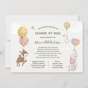 Invitación Bebé con ducha a larga distancia por correo