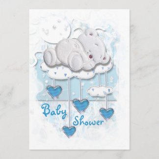 Invitación Bebé con ducha de pelo