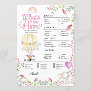 Invitación Bebé con globo aerostático qué hay en tu juego de