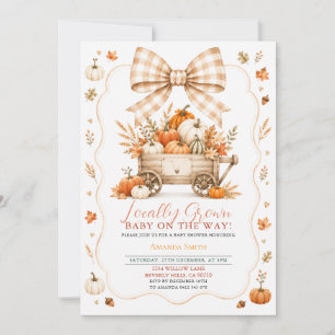 Invitación Bebé Criado Localmente en Camino Carro de Calabaza