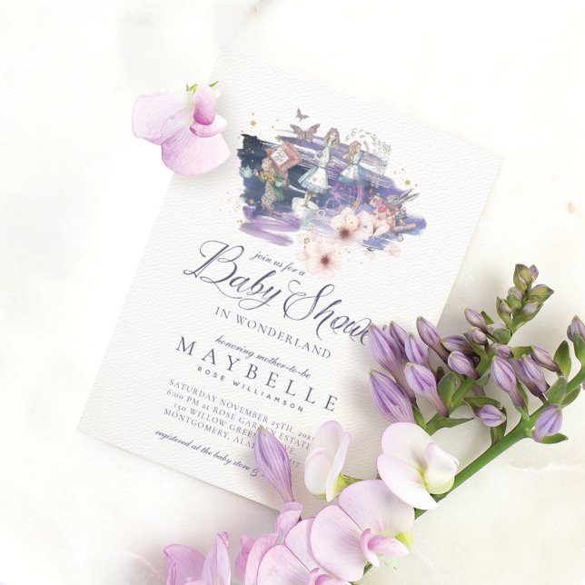 Invitación Bebé Cumple Shower en un País de las Maravillas Má (Subido por el creador)