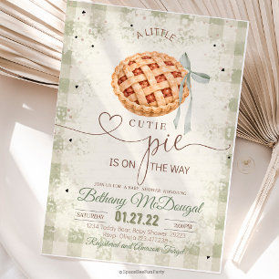 Invitación Bebé Cutie Pie Cumpleaños de Acción de Gracias de