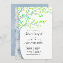 Invitación Bebé de árbol de aves de primavera o ducha de novi