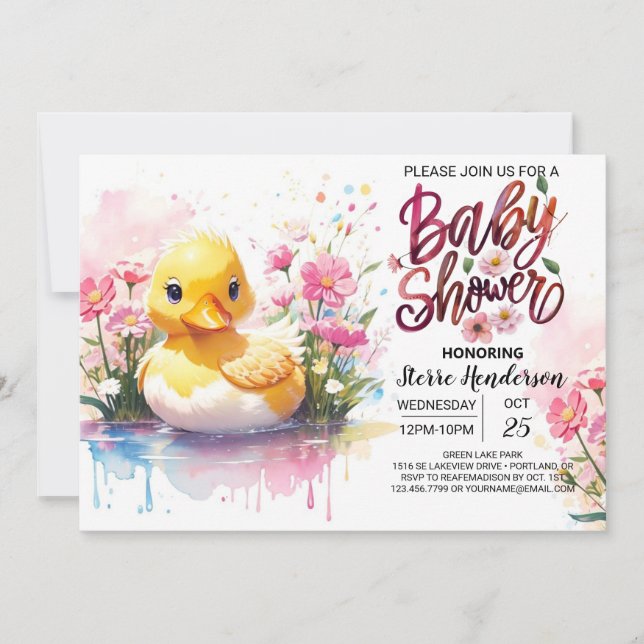 Invitación Bebé de atracón caprichoso y caprichoso (Anverso)