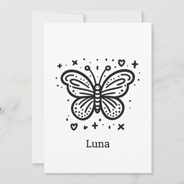 Invitación Bebé de búfalo fluffy - Animal de la granja Kawaii (Anverso)