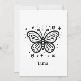 Invitación Bebé de búfalo fluffy - Animal de la granja Kawaii