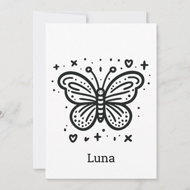 Invitación Bebé de búfalo fluffy - Animal de la granja Kawaii (Anverso)