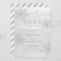 Bebé de copo de nieve con Baby Shower virtual frío