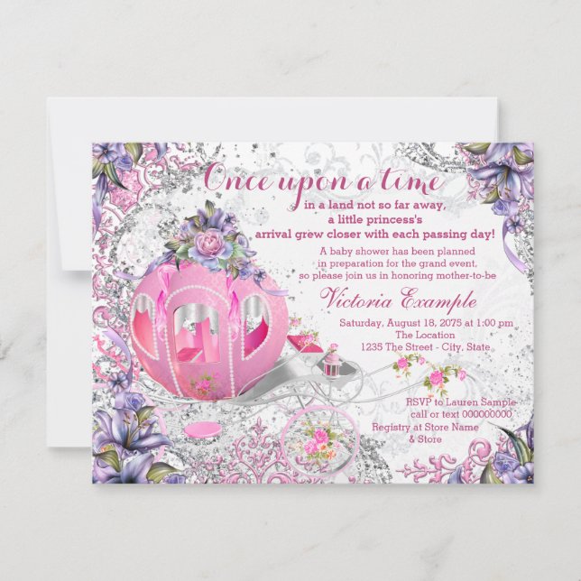 Invitación Bebé de Cuento de Hadas Shower (Anverso)