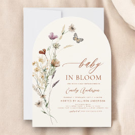 Invitación Bebé de flores silvestres en Bloom Baby Shower Ter