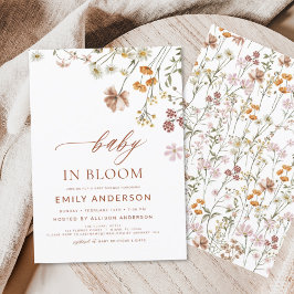 Invitación Bebé de flores silvestres en Bloom Baby Shower Ter