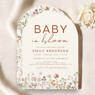 Invitación Bebé de flores silvestres en Bloom Baby Shower Ter