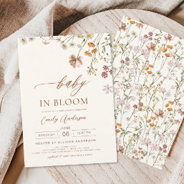 Invitación Bebé de flores silvestres en Bloom Baby Shower Ter
