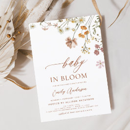Invitación Bebé de flores silvestres en Bloom Baby Shower Ter