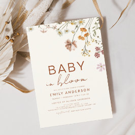 Invitación Bebé de flores silvestres en Bloom Baby Shower Ter