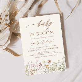 Invitación Bebé de flores silvestres en Bloom Baby Shower Ter
