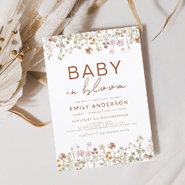 Invitación Bebé de flores silvestres en Bloom Baby Shower Ter