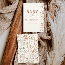 Invitación Bebé de flores silvestres en Bloom Baby Shower Ter