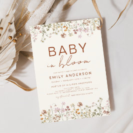 Invitación Bebé de flores silvestres en Bloom Baby Shower Ter