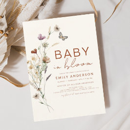Invitación Bebé de flores silvestres en Bloom Baby Shower Ter