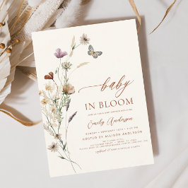 Invitación Bebé de flores silvestres en Bloom Baby Shower Ter