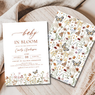 Invitación Bebé de flores silvestres en Bloom Baby Shower Ter