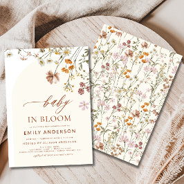 Invitación Bebé de flores silvestres en Bloom Baby Shower Ter