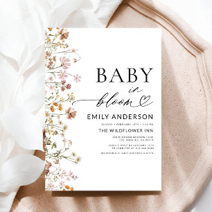 Invitación Bebé de flores silvestres en el Baby Shower Bloom