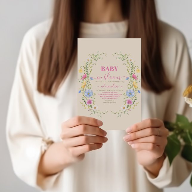 Invitación Bebé de flores silvestres en el Baby Shower de Blo (Subido por el creador)