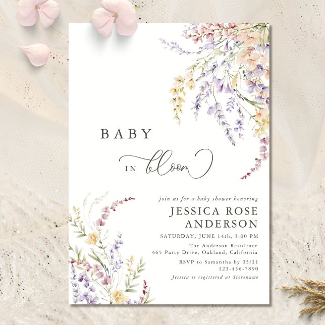Invitación Bebé de flores silvestres en el Baby Shower de Blo (Subido por el creador)