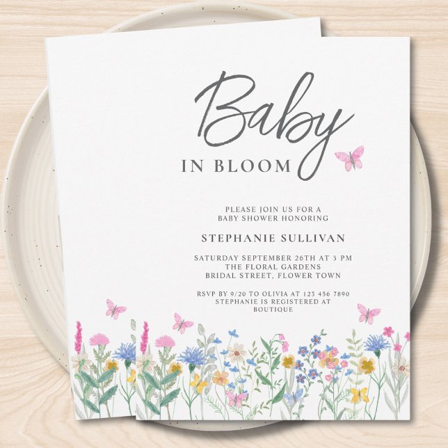 Invitación Bebé de flores silvestres en el Baby Shower de Blo (Subido por el creador)