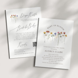 Invitación Bebé de flores silvestres en flor | Todos en un so