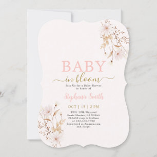 Invitación Bebé de flores silvestres en un Chica de Baby Show