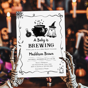 Invitación Bebé de Halloween está preparando Baby Shower