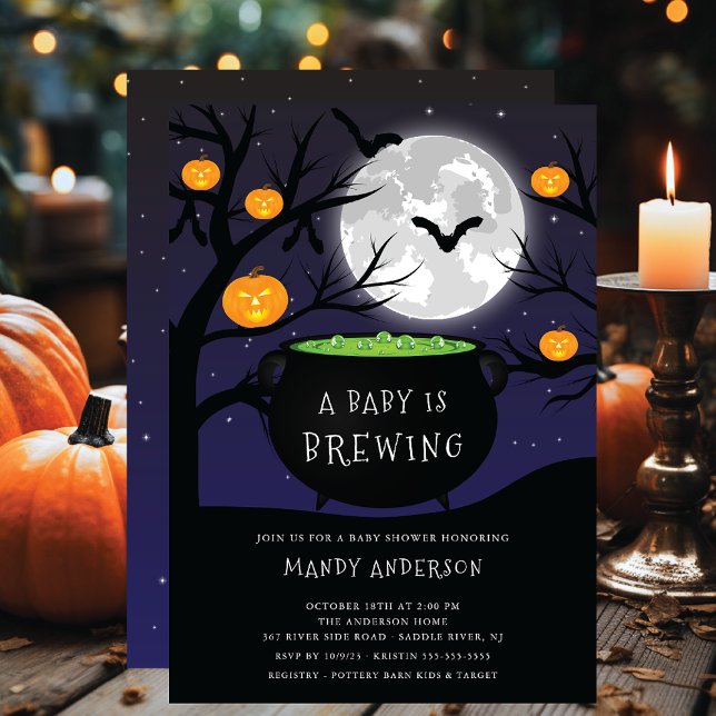 Invitación Bebé de Halloween está preparando Baby Shower (Subido por el creador)