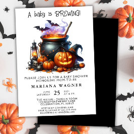 Invitación Bebé de Halloween está preparando Baby Shower